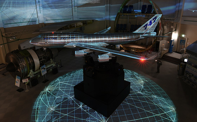 航空科学博物館 ボーイング747-400 大型模型操縦体験