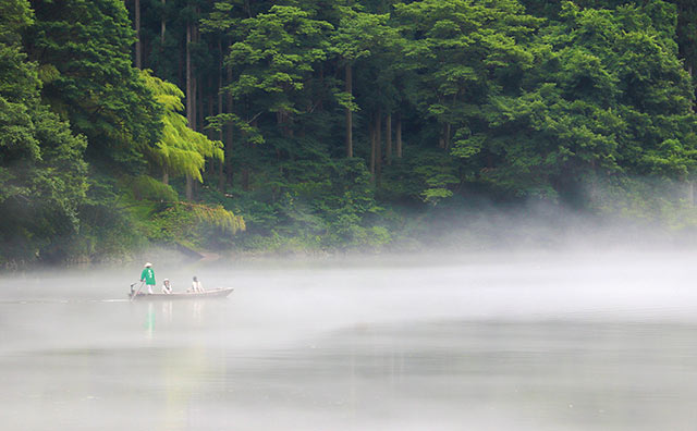 霧幻峡の渡し手漕ぎ舟体験のイメージ