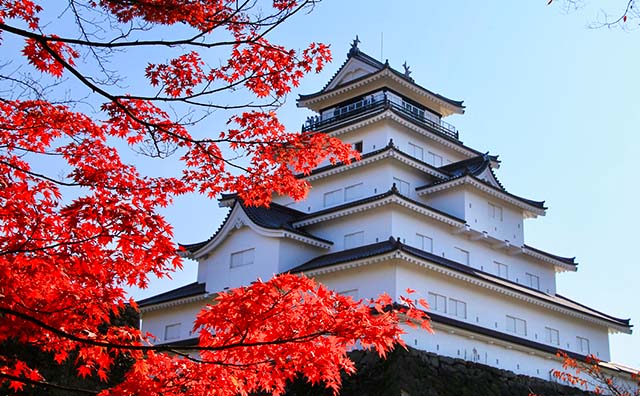 鶴ヶ城　紅葉
