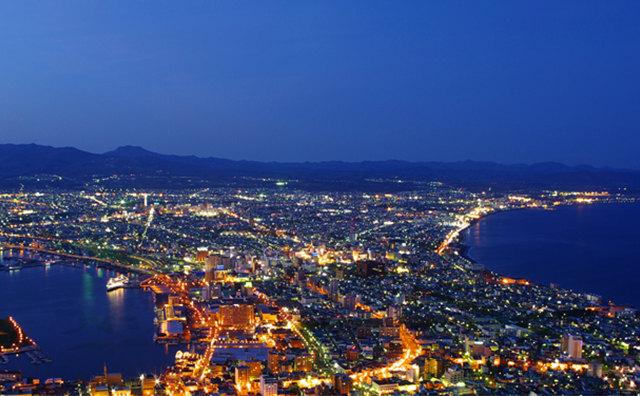 北海道エリアの函館山の夜景イメージ