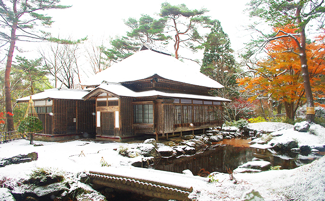旧岩船氏庭園（香雪園）冬