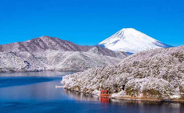 芦ノ湖 積雪（イメージ）
