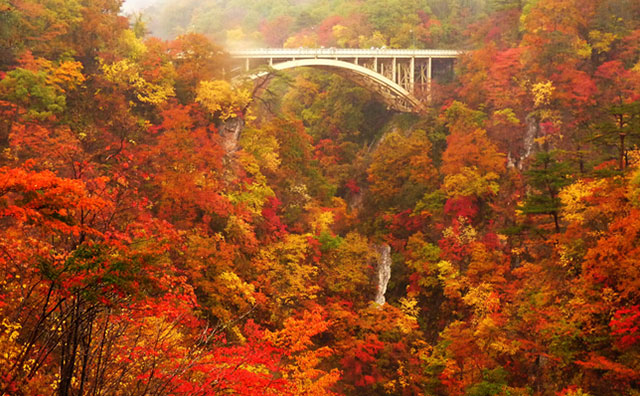 鳴子峡（なるこきょう）の紅葉