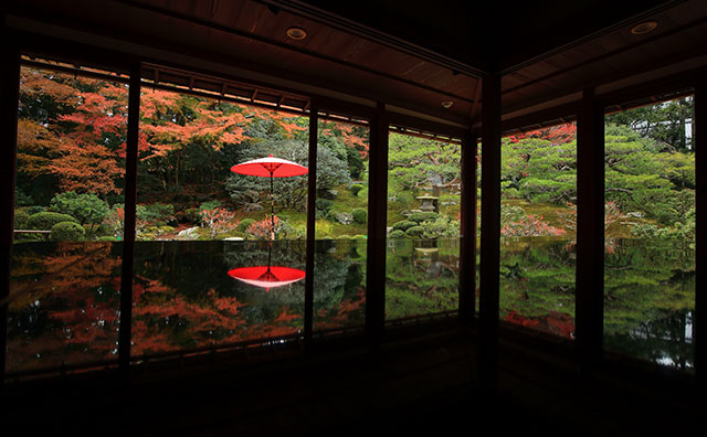 旧竹林院 紅葉リフレクション