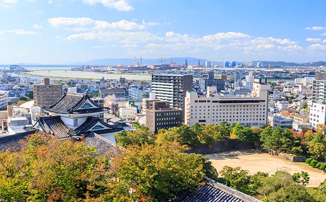 和歌山城からの眺望