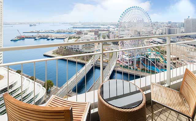 横浜ベイホテル東急　バルコニーからの景色