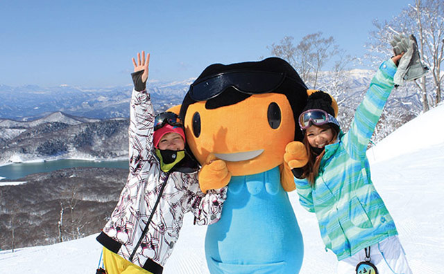 たんばらスキーパークのマスコットキャラクター「たんばりん」のイメージ