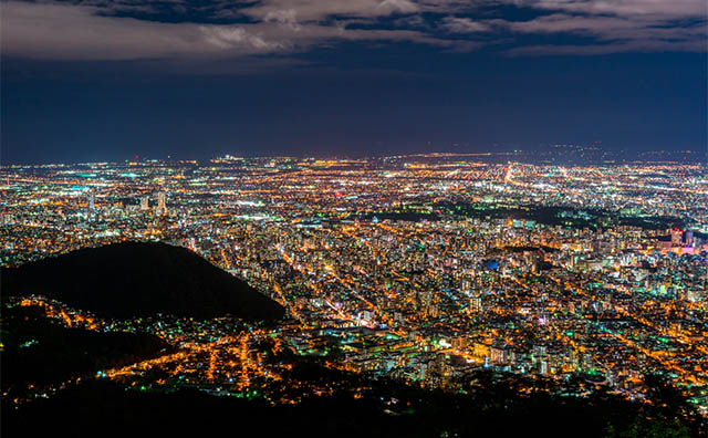 藻岩山から望む夜景
