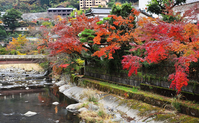箱根湯本温泉を流れる早川のイメージ