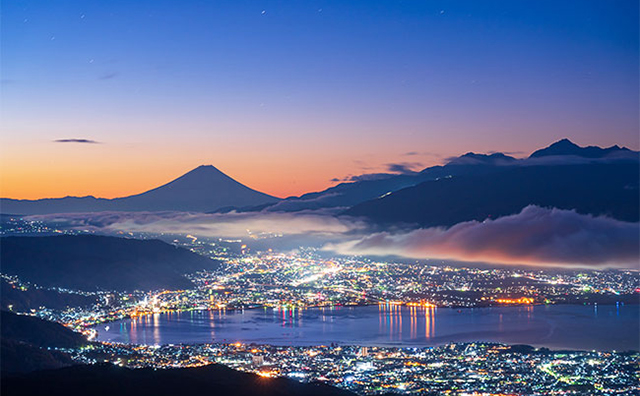 諏訪湖 夜景のイメージ