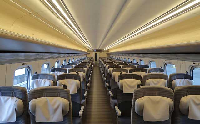 東北新幹線E5系普通車車内のイメージ