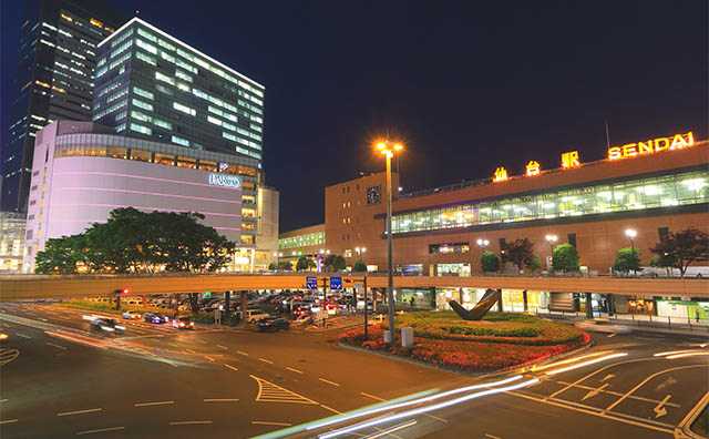 夜の仙台駅