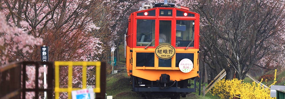 四季折々の絶景を眺めながら～レトロに楽しむ嵯峨野トロッコ列車～