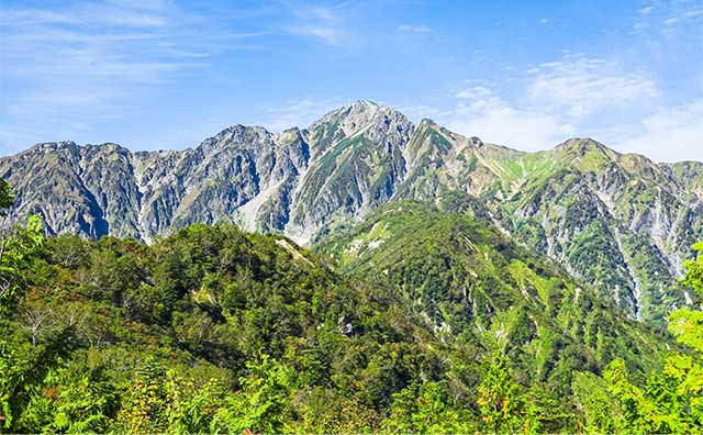 小遠見山から五竜岳を望む