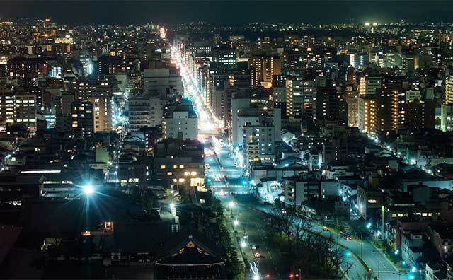 京都タワーからの夜景