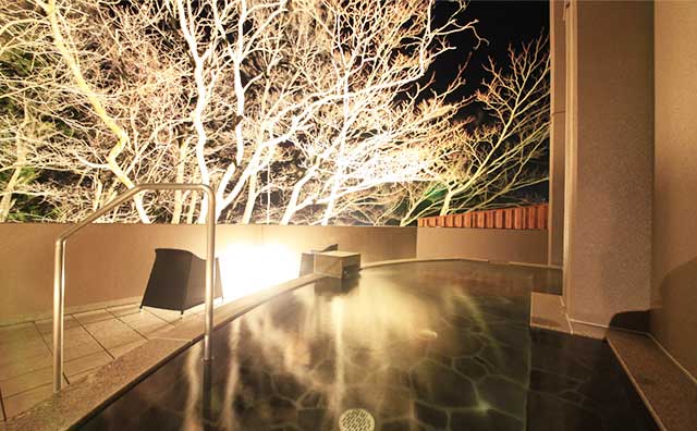 【猿ヶ京温泉】源泉湯の宿 千の谷　露天風呂の一例
