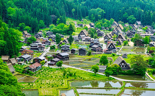 萩町城跡展望台からの風景