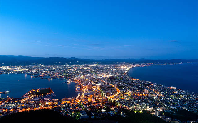函館山から見る函館市