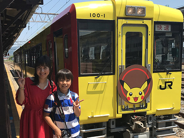ポケモン列車で親子旅へGo!ピカチュウづ くしの世界に大興奮のイメージ