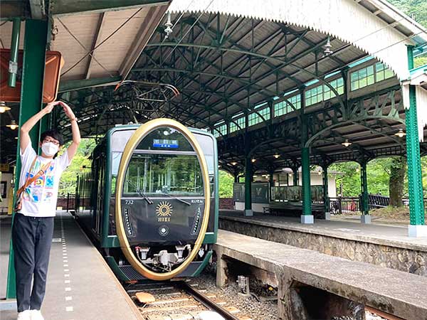 京都で鉄分たっぷり旅。ローカル線・叡山電車「ひえい」に鉄博ものイメージ