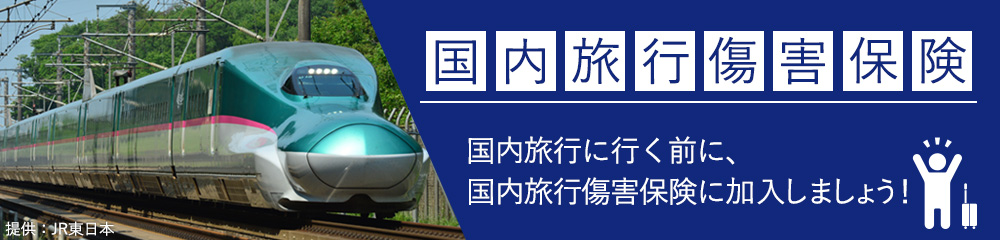 国内旅行傷害保険　国内旅行に行く前に、国内旅行傷害保険に加入しましょう！