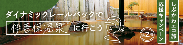 ダイナミックレールパックで伊香保温泉に行こう　しぶかわエコ旅応援キャンペーン第2弾