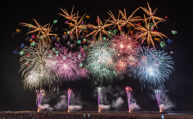 ぎおん柏崎まつり海の大花火大会の花火