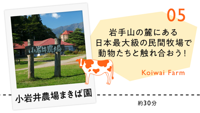 【05　小岩井農場まきば園】岩手山の麓にある日本最大級の民間牧場で動物たちと触れ合おう！