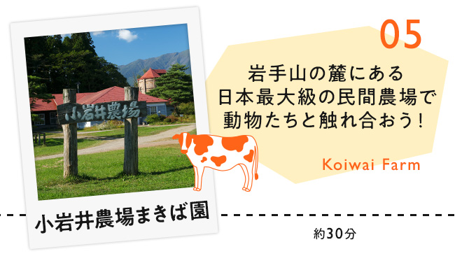 【05　小岩井農場まきば園】岩手山の麓にある日本最大級の民間農場で動物たちと触れ合おう！